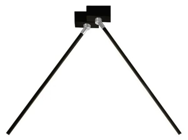 Plafoniera led cattaneo lucilla 905 pa2 60 80 100 3000k nero lampada parete moderna orientabile modulo led integrato - Cattaneo Illuminazione