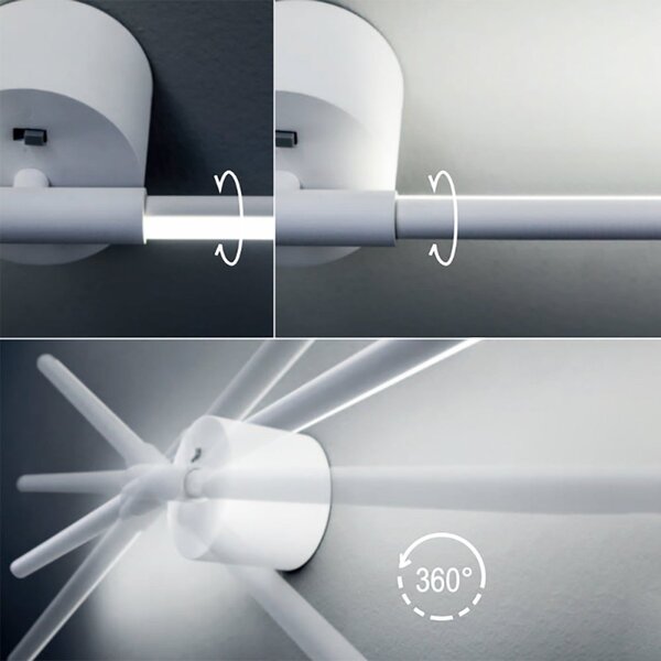 Applique led promoingross nood a69 led cct 692lm lampada parete soffitto moderna orientabile - Promoingross