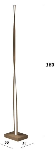Piantana classica promoingross twist p183 led dimmerabile lampada terra - Promoingross