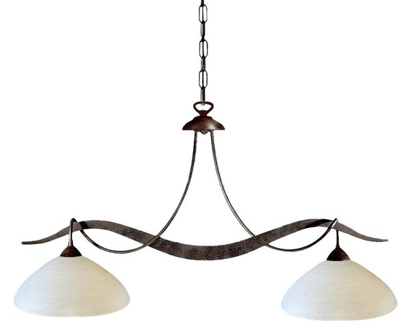 Lampadario classico due p illuminazione yoke 2712 s2 e27 led testa moro vetro bilanciere lampada soffitto - Due P Illuminazione