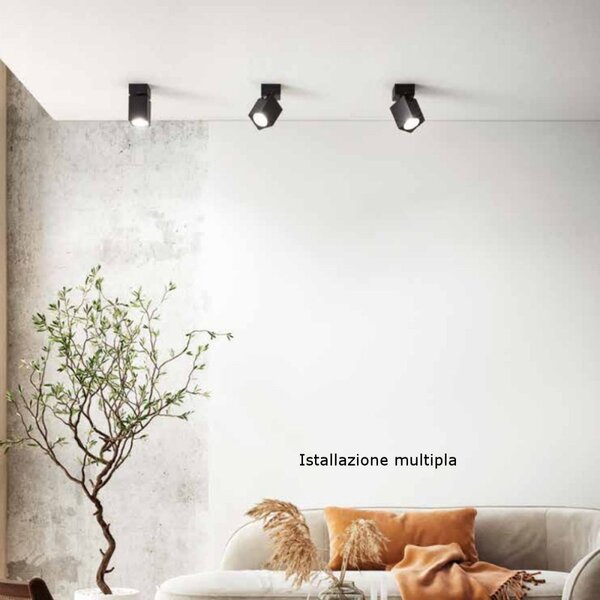 Applique moderno perenz illumina connect 8168 n gu10 led orientabile lampada parete soffitto - Perenz