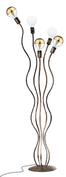 Piantana classica multiluce due p industrial 2718 p5 e27 led lampada terra bracci - Due P Illuminazione