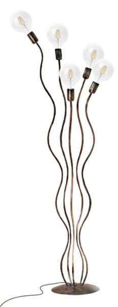 Piantana classica multiluce due p industrial 2718 p5 e27 led lampada terra bracci - Due P Illuminazione
