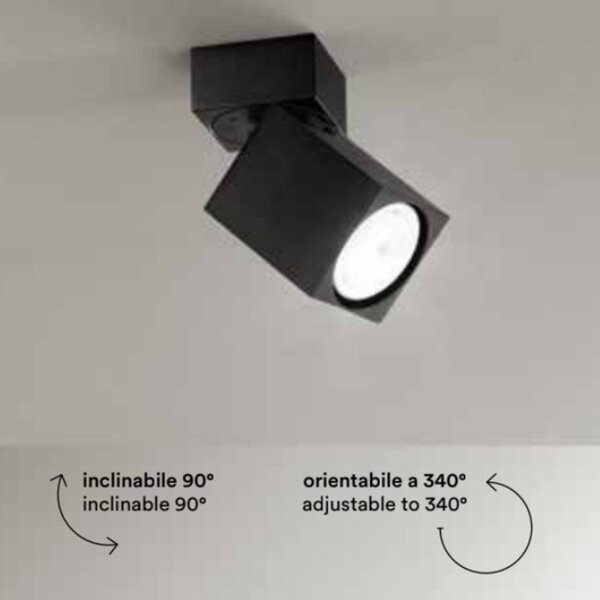 Applique moderno perenz illumina connect 8168 n gu10 led orientabile lampada parete soffitto - Perenz