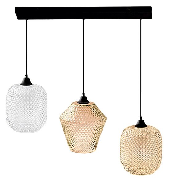 Outlet lampadario gea luce asmara aurelia e27 led metallo vetro sospensione - Lampadari Bartalini Outlet