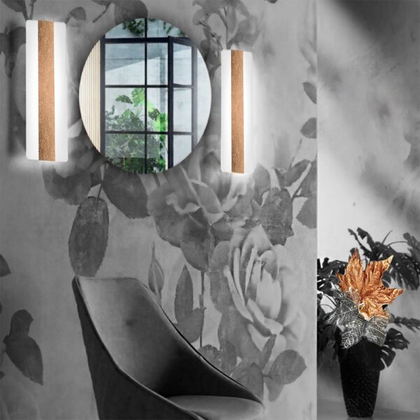 Applique promoingross doup a66 rf led cct 2950lm lampada parete classica biemissione - Promoingross