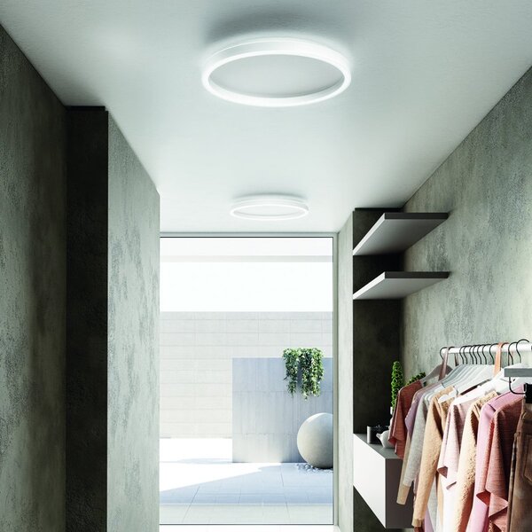Plafoniera moderna gea luce aela pp b led alluminio metacrilato lampada soffitto - Gea Luce