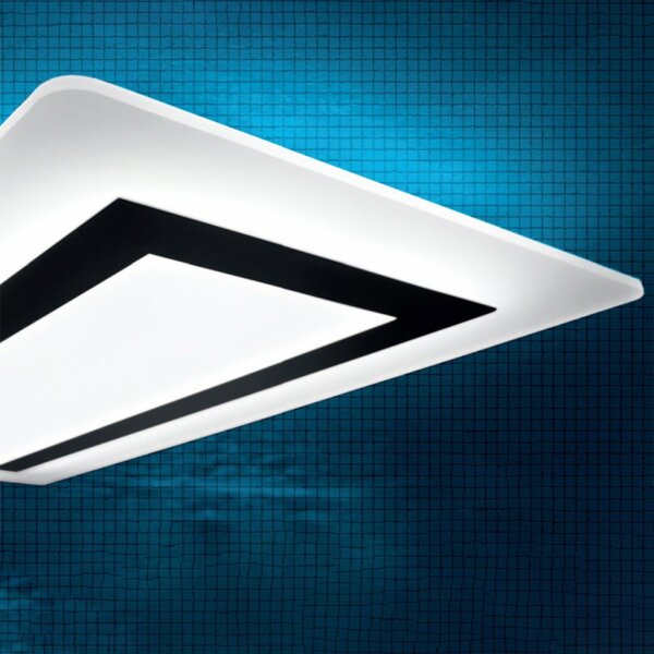Plafoniera promoingross oblio r70 led cct 4010lm metallo metacrilato lampada soffitto parete moderna classica - Promoingross