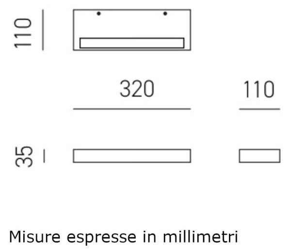 Applique moderno gea luce gap gap522 led alluminio bi-emissione lampada parete - Gea Luce