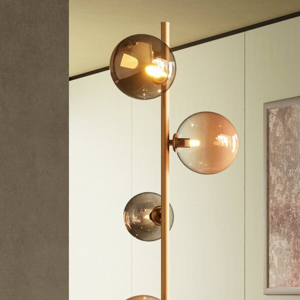 Piantana classica redo group roy 01-2785 g9 led lampada terra sfere vetro pyrex multiluce - Redo Group