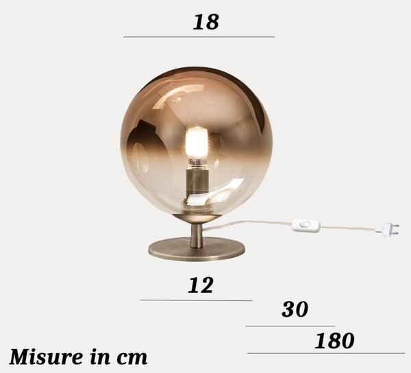 Abat-jour classica redo group roy 01-2783 2782 g9 led metallo vetro pyrex - Redo Group