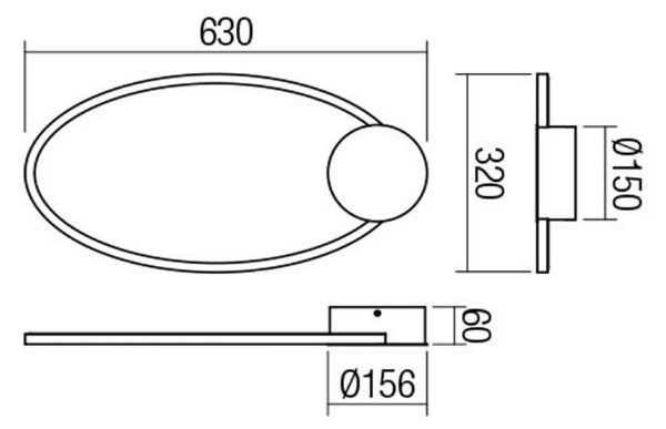 Applique led redo group leo 01 3295 3296 3294 cct dimmerabile 3 step - Redo Group