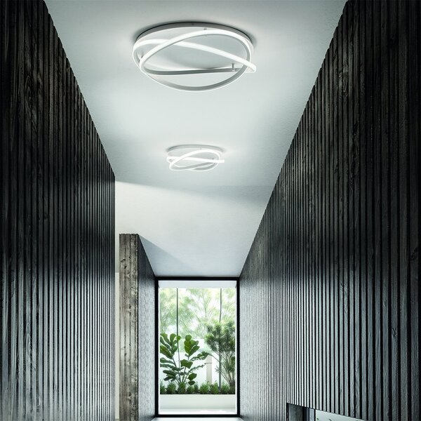 Plafoniera moderna gea luce atia pp b led alluminio silicone lampada soffitto - Gea Luce