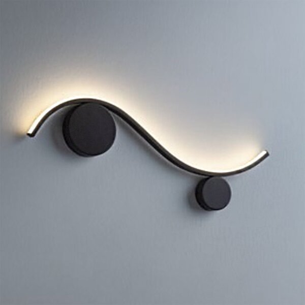 Applique moderno redo group wave 9w led lampada parete monoemissione - Redo Group