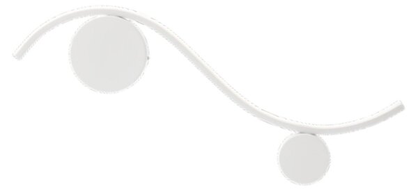 Applique moderno redo group wave 9w led lampada parete monoemissione - Redo Group