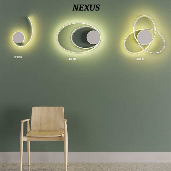 Applique plafoniera moderno redo group nexus 55w led lampada parete soffitto illuminazione indiretta - Redo Group
