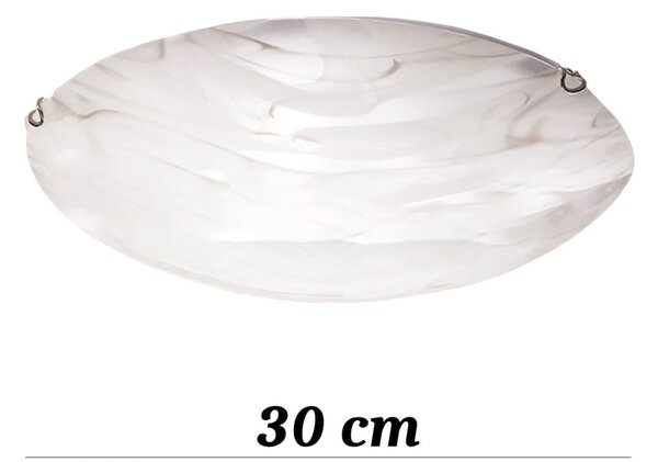 Plafoniera moderna due p storm 2703 plp e27 led lampada soffitto parete vetro effetto marmo - Due P Illuminazione