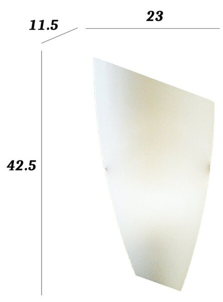 Applique moderno due p 2275 ap e27 led lampada parete vetro soffiato bianco - Due P Illuminazione