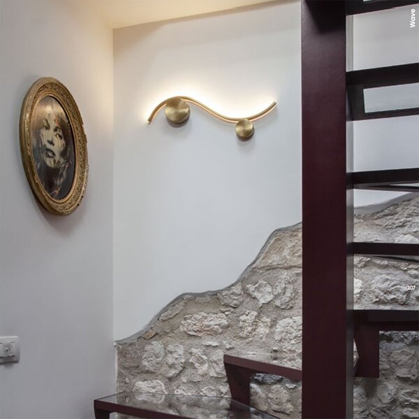 Applique classica redo group wave 01-3109 9w led lampada parete soffitto illuminazione indiretta - Redo Group
