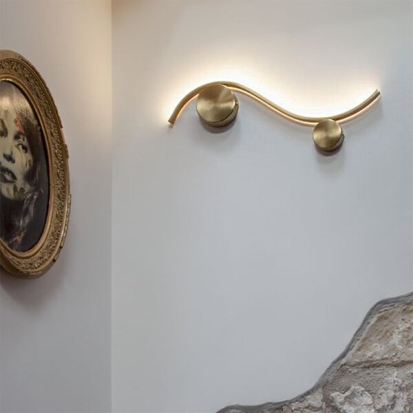 Applique classica redo group wave 01-3109 9w led lampada parete soffitto illuminazione indiretta - Redo Group