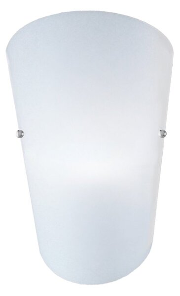Applique moderno due p 2389 b ap e27 led lampada parete vetro soffiato bianco - Due P Illuminazione