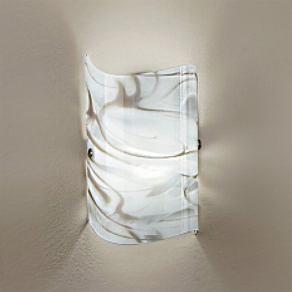 Applique moderno due p storm 2703 app e27 led lampada parete vetro effetto marmo - Due P Illuminazione
