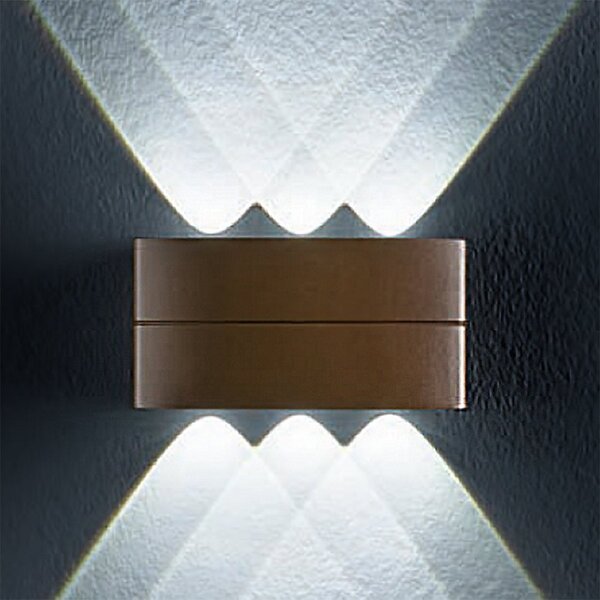Applique led esterno redo group fabo 01-90227 ip54 470lm lampada parete classica biemissione - Redo Group