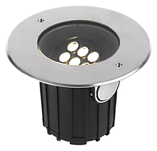 Faretto incasso pan international bart multiled adjustable 9x1.2w led ip67 acciaio inox calpestabile carrabile orientabile - Pan International
