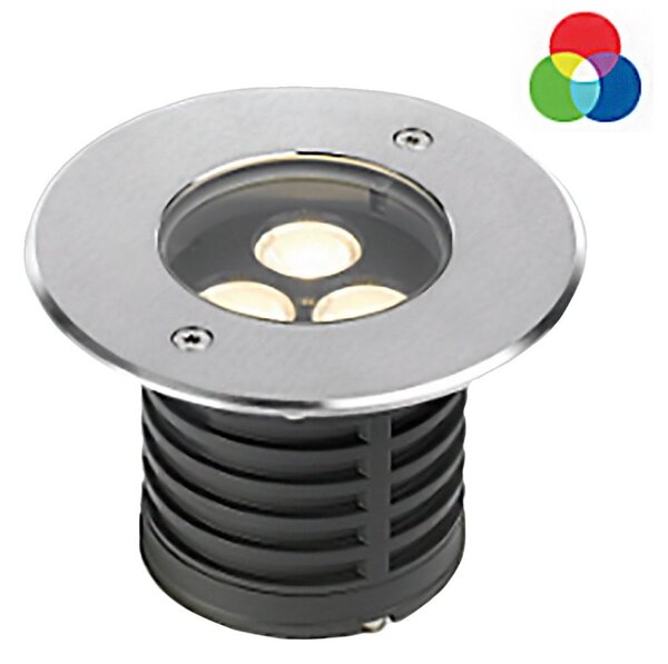 Faretto incasso pan international bart multiled fix rgb led ip67 acciaio inox calpestabile carrabile orientabile - Pan International