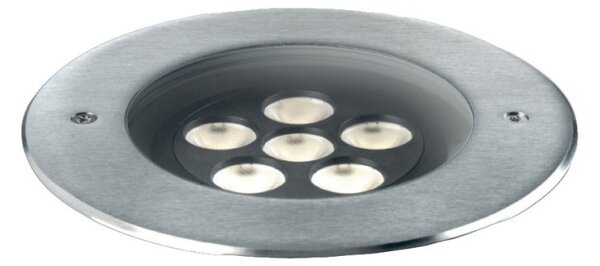 Faretto incasso pan international bart multiled fix 6x2w led ip67 acciaio inox spot calpestabile carrabile ottica fissa - Pan International