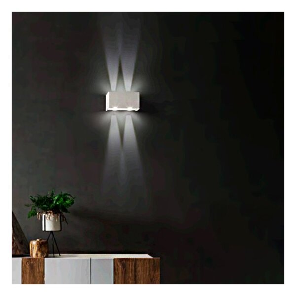 Applique led redo group amplitude led 3000k 1300lm lampada parete alluminio biemissione - Redo Group