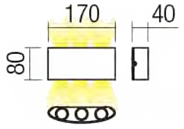 Applique led esterno redo group fabo 01-90227 ip54 470lm lampada parete classica biemissione - Redo Group