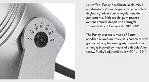 Spot esterno pan international funky prj12311 prj12312 ip67 40 1745lm 3000k proiettore orientabile - Pan International