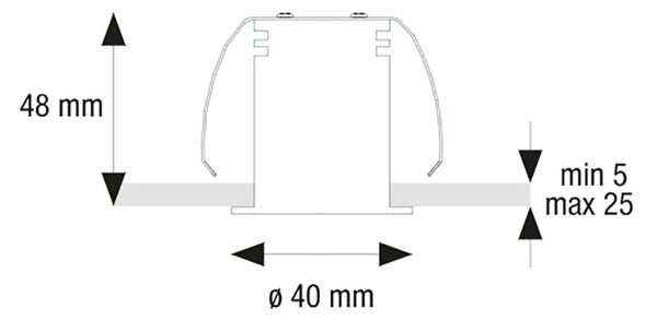Spot incasso pan international focus medium fo-naa w white led 38 150lm faretto tondo cartongesso moderno - Pan International