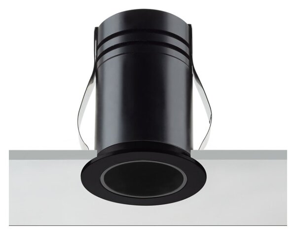 Spot incasso pan international focus big fo-aaa b black led 38 400lm faretto tondo cartongesso moderno - Pan International