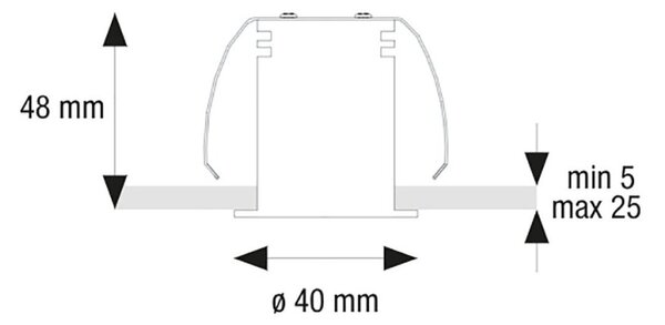 Spot incasso pan international focus medium fo-naa v sand led 38 150lm faretto tondo cartongesso classico - Pan International