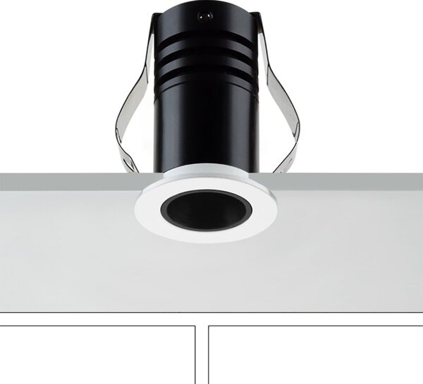 Spot incasso pan international focus mini fo-maa w white led 38 150lm faretto tondo cartongesso - Pan International