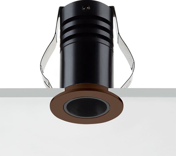Spot incasso pan international focus mini fo-maa o tobacco led 38 150lm faretto tondo cartongesso classico - Pan International