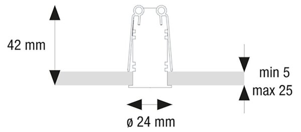 Spot incasso pan international focus micro fo-oaa g silver led 38 110lm faretto tondo cartongesso - Pan International