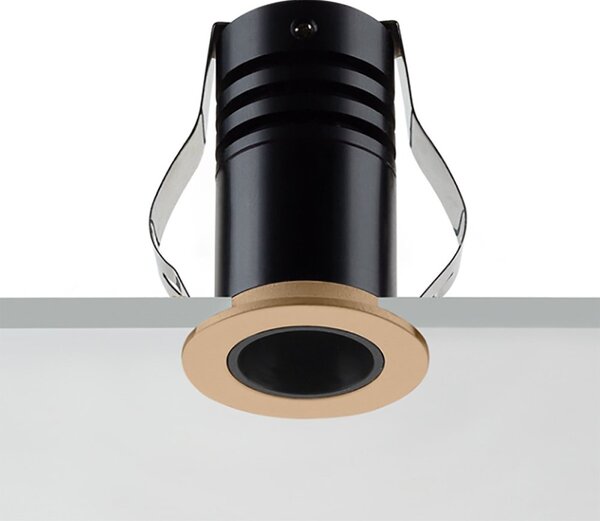 Spot incasso pan international focus mini fo-maa v sand led 38 150lm faretto tondo cartongesso classico - Pan International