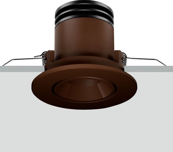 Spot incasso pan international focus adj round fo-nab o tobacco led 38 150lm faretto tondo cartongesso classico - Pan International