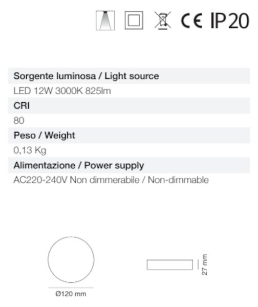 Plafoniera moderna neo luce belfiore 10013 30193 led materiale plastico lampada soffitto - Belfiore - 9010