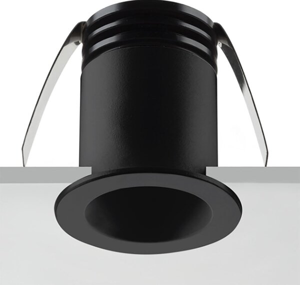 Spot incasso pan international focus medium fo-naa b black led 38 215lm faretto tondo cartongesso moderno - Pan International