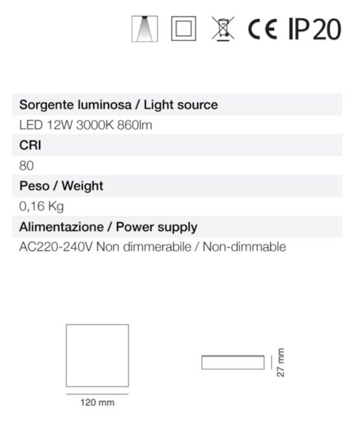 Plafoniera moderna neo luce belfiore 10014 30193 led materiale plastico lampada soffitto - Belfiore - 9010