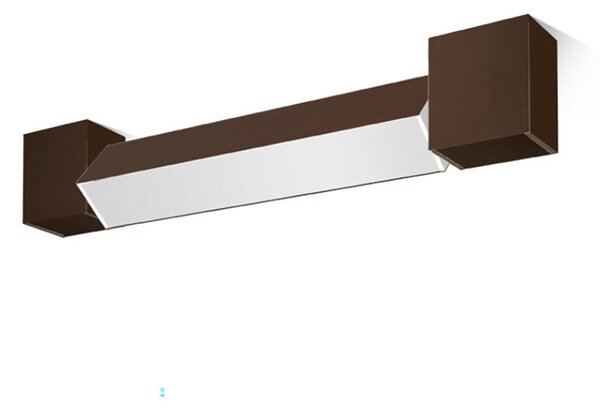 Applique led pan international maya mini ady 60cm 865lm ip40 3000k tobacco lampada parete orientabile classica - Pan International