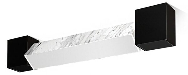 Applique led pan international maya mini ady 60cm 905lm ip40 4000k antique marble lampada parete orientabile - Pan International
