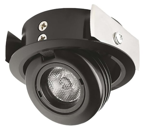 Spot incasso orientabile pan international pill nero rtl48109 rtl48112 290lm ip40 faretto controsoffitto - Pan International