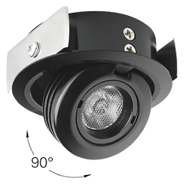 Spot incasso orientabile pan international pill nero rtl48109 rtl48112 290lm ip40 faretto controsoffitto - Pan International