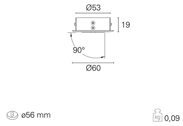 Spot incasso orientabile pan international pill bianco rtl48103 rtl48106 290lm ip40 faretto controsoffitto - Pan International