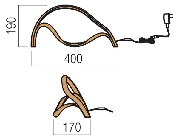 Abat-jour led redo group tempest 01-3601 840lm 3000k lampada tavolo touch dimmerabile - Redo Group